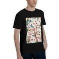 thumbnail image 2 of Bingfone Watercolor Floral With Butterflies Men'S Loose Fit Short-Sleeve Pocket T-Shirt, 2 of 7