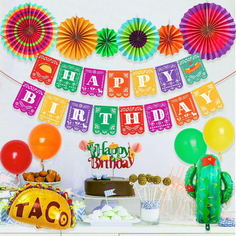 Mexican Themed Birthday Party Supplies, Fiesta Three Birthday