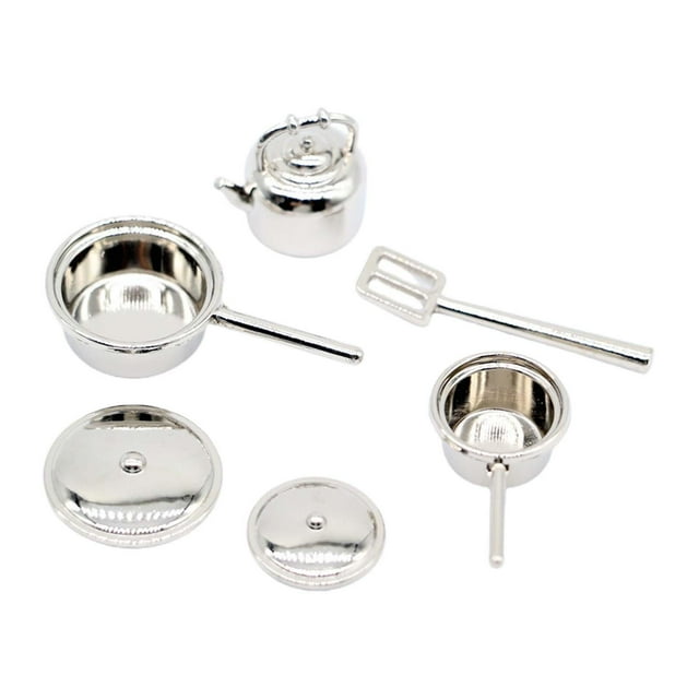 Utensilios de cocina a escala 1/12 6 uds Sunnimix Accesorios para casa de muñecas