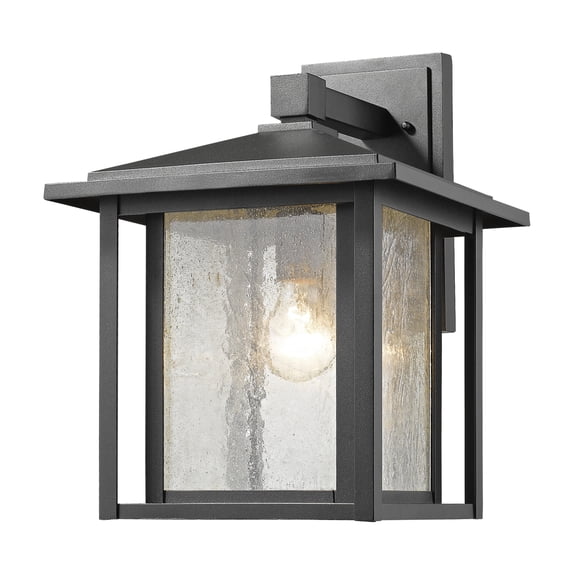 Z-Lite Aspen Outdoor Wall Lighting in Clear and Black
