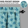 thumbnail image 5 of Kitchen Curtains 24 Inch Short - 3 Panel Set, Hawaiian Sea Turtle Ocean Design, Tropical Underwater Marine Life Print, Rod Pocket Window Curtain, Easy Wash, 5 of 6