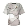 thumbnail image 3 of Lolmot T-Shirts pour Femmes, Mode Femmes Nouveau Style T-Shirts Imprimés Manches Courtes Col Rond Blouses Été Décontracté Hauts pour Dames, 3 of 6