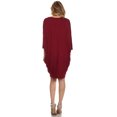 thumbnail image 4 of Moa Collection Women's Casual Solid Loose Fit Long Sleeve Dolman Style Midi Dress, 4 of 4