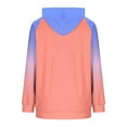 thumbnail image 5 of Miluxas Womens Crewneck Pullover Shirts Lightweight Sweatshirt Gradient Printed Casual Loose Trendy Long Sleeve Tops with Pocket Pink S(S), 5 of 6
