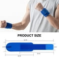 thumbnail image 2 of Wrist Compression Wristband - Support Sleeve suitable for work fitness lifting sprain pain relief-blue, 2 of 5