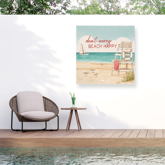 Janelle Penner 'Beach Time III' Outdoor Canvas 18x24