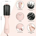 thumbnail image 7 of Hair Dryer Brush, Jungle Wave 3 in 1 Blow Dryer Brush and Styler Volumizer, Ceramic Hot Air Brush for All Hair Types, Gift for Women, Pink, 7 of 7