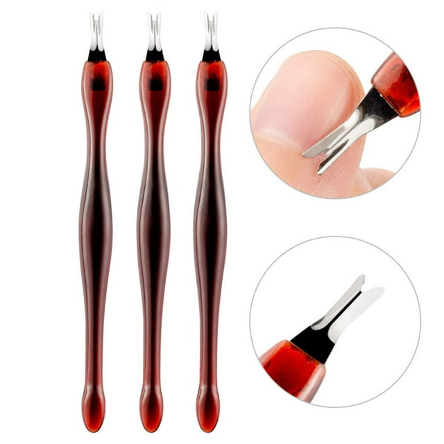 Cortador de cutículas profesional, empujador de cutículas, removedor de cutículas, piel muerta, herramientas prácticas para decoración de uñas, 3 uds.