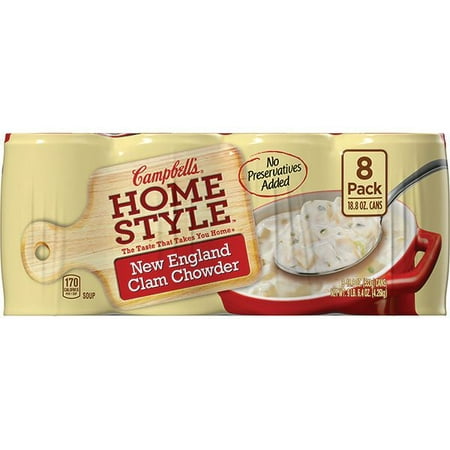 Product of Campbell's Homestyle New England Clam Chowder Soup, 8 pk./18.8 oz. [Biz