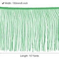 thumbnail image 2 of Uxcell 10 Yards 6 Inch Chainette Fringe Trim Tassel Sewing Trim for Clothes, Green, 2 of 6
