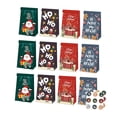 thumbnail image 2 of 12 bolsas de papel para regalo de Navidad, suministros para fiestas, envoltura portátil multifunción Estilo E, 2 of 9