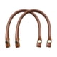 thumbnail image 2 of 2 piezas de asas de bolso de cuero de PU, correas de bolso con botón a presión desmontables para Marrón claro, 2 of 5