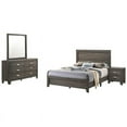 thumbnail image 1 of Ensemble de Chambre 4pc Gris Rustique dans le Roi de Cali avec Miroir de Commode et Table de Chevet, 1 of 6