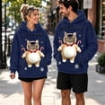 thumbnail image 2 of JAJAHO Fuzzy Pet Carrier Hoodie Christmas Unisex Small Animal Holding Sweatshirt Cat Dog Pouch Pullover Tops, 2 of 7