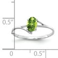 thumbnail image 2 of Primal Gold 14 Karat White Gold 6x4mm Oval Peridot Checker Ring, 2 of 4