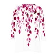 thumbnail image 7 of Rciityk 3/4 Length Sleeve Womens Tops Casual Round Neck Shirts Dressy Casual Tunic Tops Fashion Floral Printed Ladies Blouses, 7 of 7