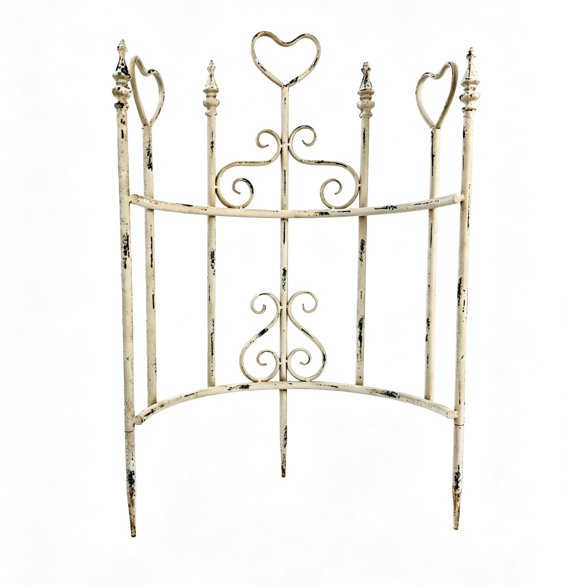 2Pcs Iron Garden Fence, Decorative Fence Pannels, Outdoor Yard Landscape Pathway Border Panels Anti Animal Flowers Plants Barrier Climbing Trellis, 29.25"*17.51"