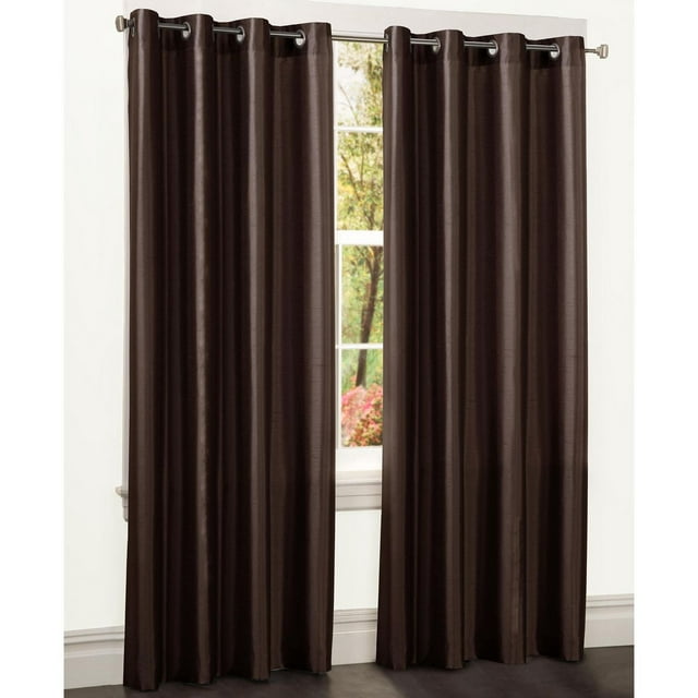 Mainstays Faux Silk Drapery Grommet Window Panel