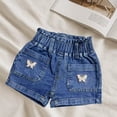 thumbnail image 4 of LRen Jean Shorts for Girls Y2k Baggy High Elastic Waisted Cute Denim Shorts School Trendy Jean Summer Casual Clothes, 4 of 4
