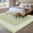 thumbnail image 5 of Sage Green Greek Key Large Area Rugs for Bedroom Living Room, Soft Non Slip Carpet Bedside Rug, Geometric Greece Ancient Farmhouse Geo Rectangular Floor Cover Kitchen Accent Rug 6'x9' for Office, 5 of 9