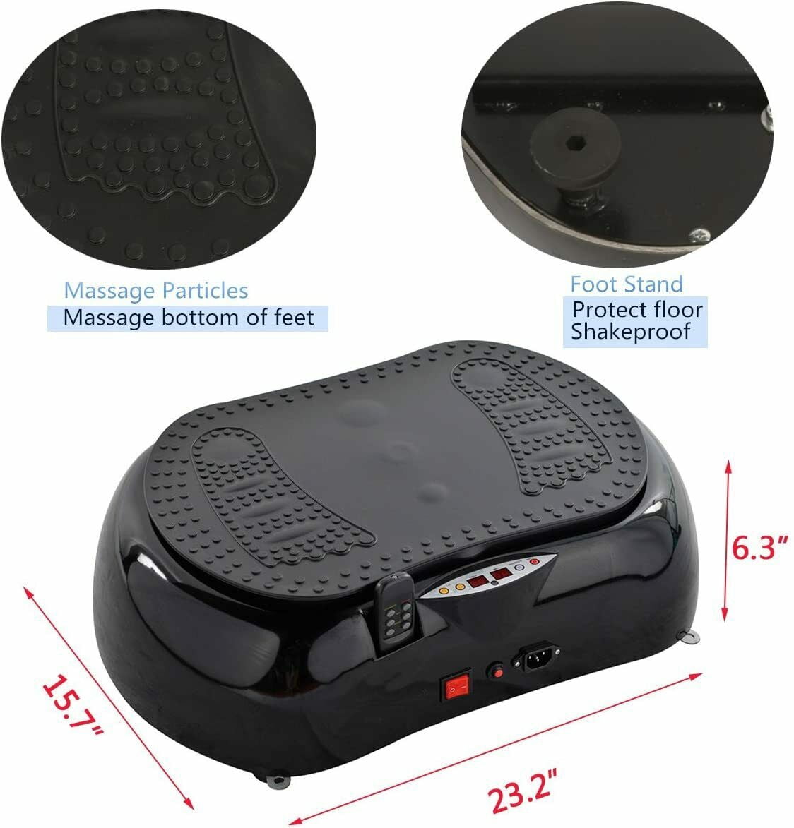 Mini Fitness Machine Vibration Platform, Electric Portable Full body Workout Equipment For Home Exercise with Remote Control