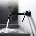 thumbnail image 2 of Wall Mount Faucet Bathroom Sink, Solid Brass Bathroom Faucets, 360 Degree Rotating Nozzle, 2-Hole Single Handle Bathroom Sink Faucets, Black, 2 of 7