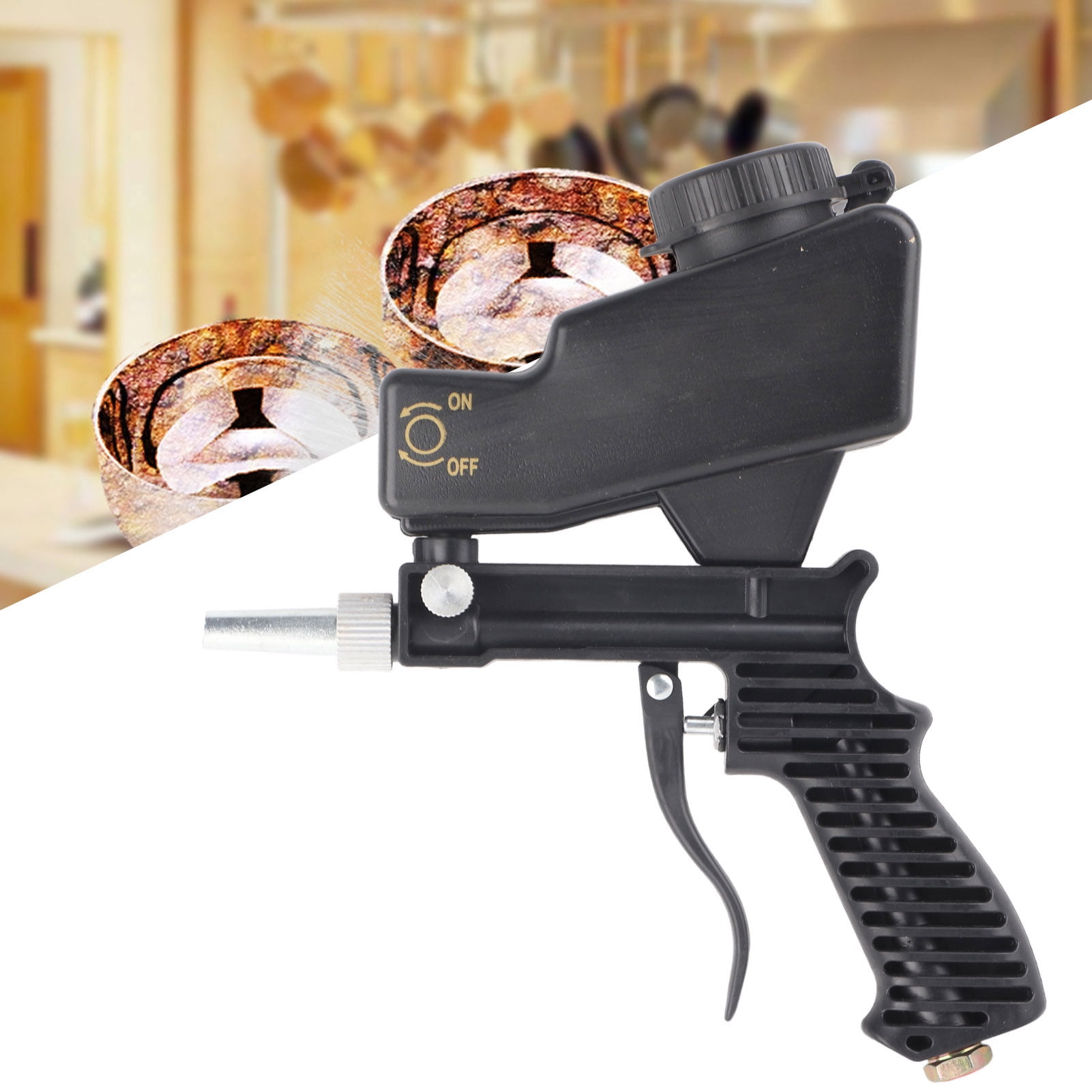 Pistolet De Sablage à Air Comprimé - Kit Sablage Professionnel Pour Décapage, Nettoyage Et Gravure Sur Verre - 9