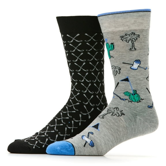 Ben Hogan Outdoor Golf And Clubs 2 Pack Assorted Socks Men 7-12