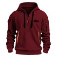 thumbnail image 3 of Sudadera con capucha para hombre, de manga larga, con diseño de cremallera, sudadera con capucha para hombre, ropa deportiva, chaqueta informal ajustada, 3 of 5