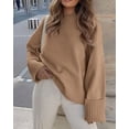 thumbnail image 4 of Suéter PRETTYGARDEN Oversized Peludo Cuello Redondo Caqui Talla L, 4 of 8