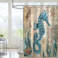 thumbnail image 5 of Funny Blue Ocean Creature Shower Curtains Sets Waterproof Bath Curtains for Bathroom Beach Theme Decor 72" x 72" with 12 Hooks, 5 of 7