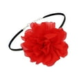 thumbnail image 3 of Flower Collar Choker Necklace Flower Necklace for Banquets Halloween Wedding Red, 3 of 9