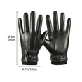 thumbnail image 3 of Winter Gloves for Men Padded, Thickened & Windproof Motorcycle Driving Riding Gloves with Heated Feature for Cold Weather Protection black, 3 of 9