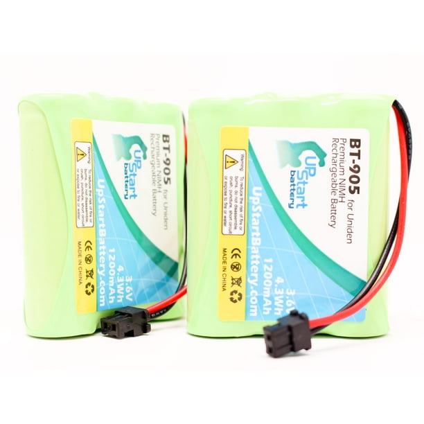 2x Pack - Uniden EXAI3248 Battery - Remplacement pour Uniden Téléphone Sans Fil Battery (1200mAh, 3.6V, NI-MH)