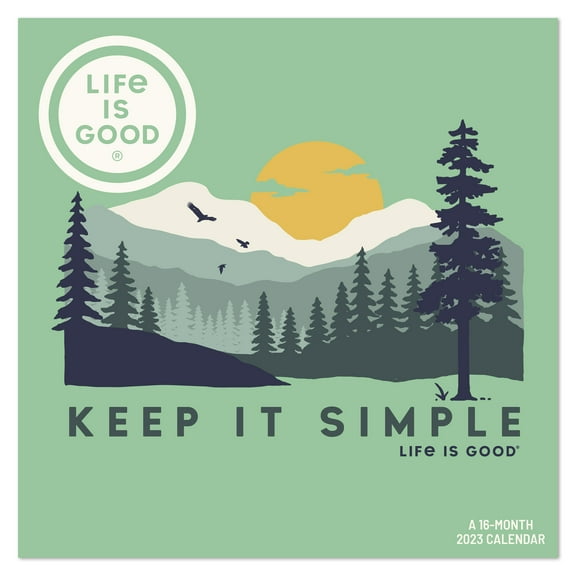 2023 Wall Calendar, Life Is Good, 12" x 12" by Mead (WMD27328-23)