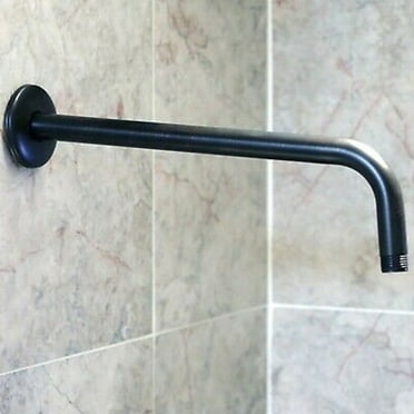 Yannee 12 inch Shower Arm, Shower Bathroom Wall Mounted Shower Arm Head Extension Pipe, Black