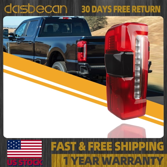 Dasbecan Left Halogen Tail Light W/ Blind Spot For Ford F-250 F350 Super Duty 2023-2024 FO2800294 PC3Z13405B