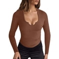 thumbnail image 1 of Haut pour Femmes, Tricot Décontracté en Tissu Extensible Doux, Hauts Décontractés pour Femmes, 1 of 7