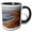 Black/White, variant on 3drose, Boardwalk Along the Sand Dunes at Cost Nova, Portugal, 11oz Magic Transforming Mug