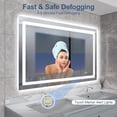thumbnail image 4 of STARLEAD 40" x 28" LED Bathroom Mirror with Lights, Front & Backlit, Bluetooth Speakers, Anti-Fog, Memory Function, 3 Color Lighting, Wall Mounted Vanity Mirror, Tempered Glass, 4 of 9