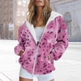 thumbnail image 2 of WZXFASHION Women'S Fashionable And Simple Zipper Hooded Drawstring Pocket Cardigan Sweatshirt Summer Savings Clearance cropped pullover sweater, 2 of 4