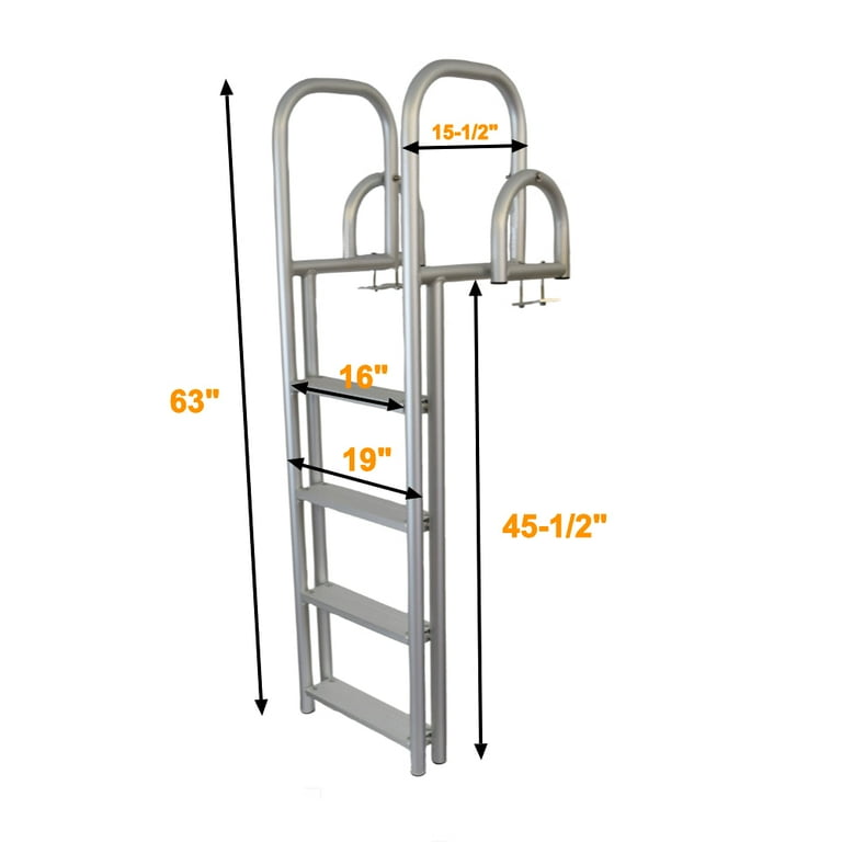 4 step aluminum clearance dock ladder