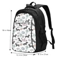 thumbnail image 5 of Balery Dachshund Dog Puppy Print USB Charging Backpack for Men and Women - Water-Resistant, Anti-Theft Laptop Backpack with USB Port for Travel, Work, School, and College, 5 of 7