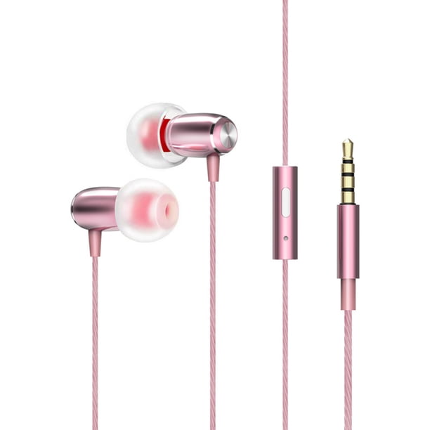 Auriculares internos con cable, estéreo 3D, envolvente, 3,5 mm, auriculares universales para juegos de música, auriculares, rosa Speravity EL2708-01B