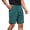 Green, variant on Mens Solid Terry Casual Shorts Elastic Drawstring Waist Side Pockets Lightly Comfy Soft Fabric Summer Lounging Workout Shorts for Men