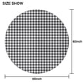 thumbnail image 6 of Black White Gingham Checkered Pattern Round Tablecloth 60"x60",Wrinkle Wipeable Table Cloth for Kitchen Dining Room Picnic Patio Party, 6 of 6
