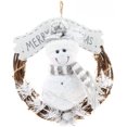 thumbnail image 1 of Corona de Navidad, corona de Papá Noel, coronas artificiales de Navidad, corona de muñeco de nieve, corona de círculo de vid, decoración navideña para el hogar, puerta, ventana, pared, decoración de Navidad Sailing Electrónica, 1 of 5