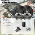 thumbnail image 2 of AutoShack Front Vented Drilled & Slotted E-Coated Brake Rotors Black Finish + Premium Ceramic Pads + Calipers 8-PC Brake Kit Replacement for 2011-2013 Kia Sorento NightGuard 11.81" (299.9 mm), 2 of 4
