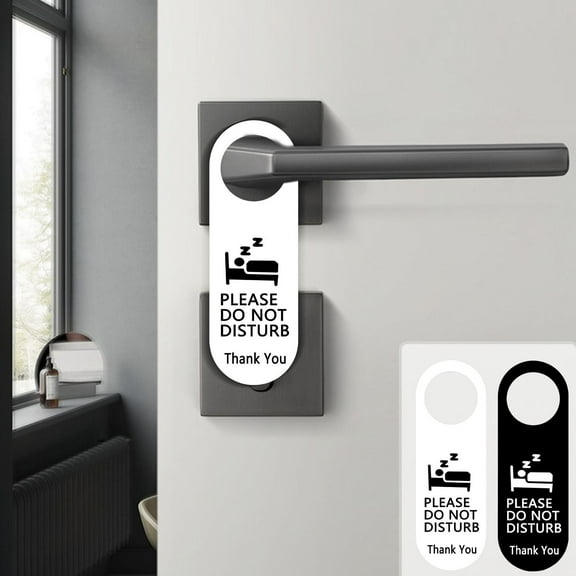 Do Not Disturb Sign for Room | Hotel Door Hanging Tag | Durable Weather-Resistant Material | Easy Installation | Modern Sleek Design | 1 Piece | Office Privacy Meeting Door Plate