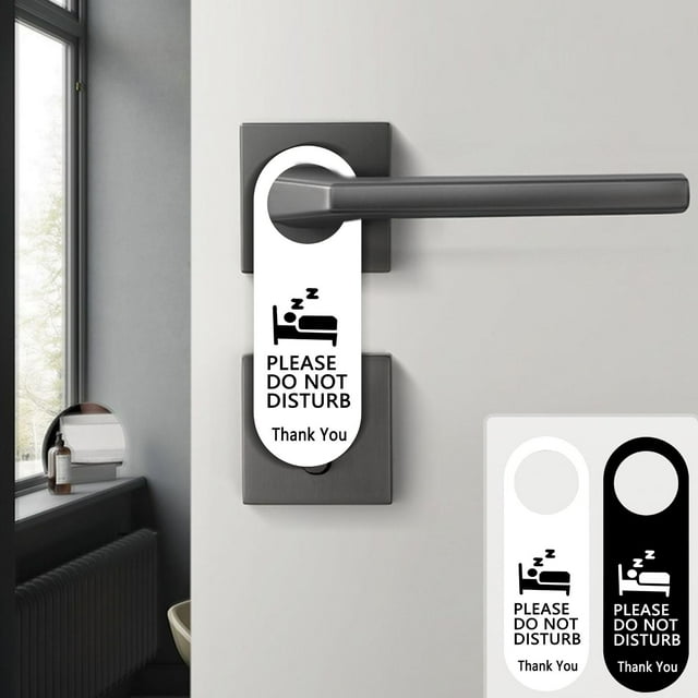 Do Not Disturb Room Sign Hotel Style Privacy Sign for Home Office Spa Bold Easy-to-Read Letters Durable Weather-Resistant Material Modern Design Includes Mounting Hardware 1 Pack